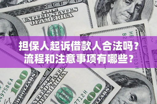 济南担保人起诉借款人合法吗？流程和注意事项有哪些？