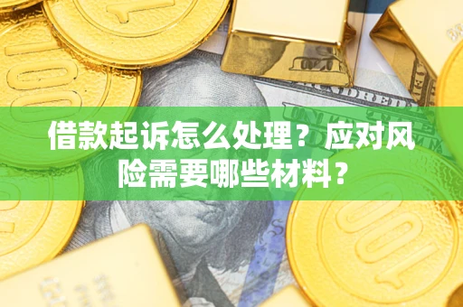 济南借款起诉怎么处理？应对风险需要哪些材料？