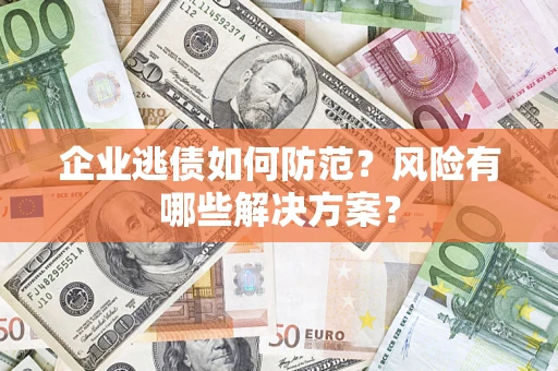 济南企业逃债如何防范？风险有哪些解决方案？