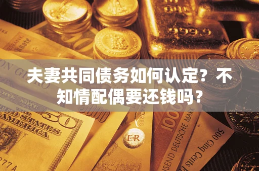 济南夫妻共同债务如何认定？不知情配偶要还钱吗？