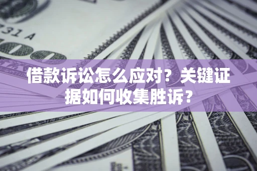 济南借款诉讼怎么应对？关键证据如何收集胜诉？